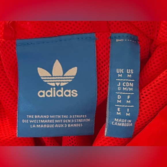 adidas Full Zip Windbreaker Jacket Size Medium - Picture 5 of 5